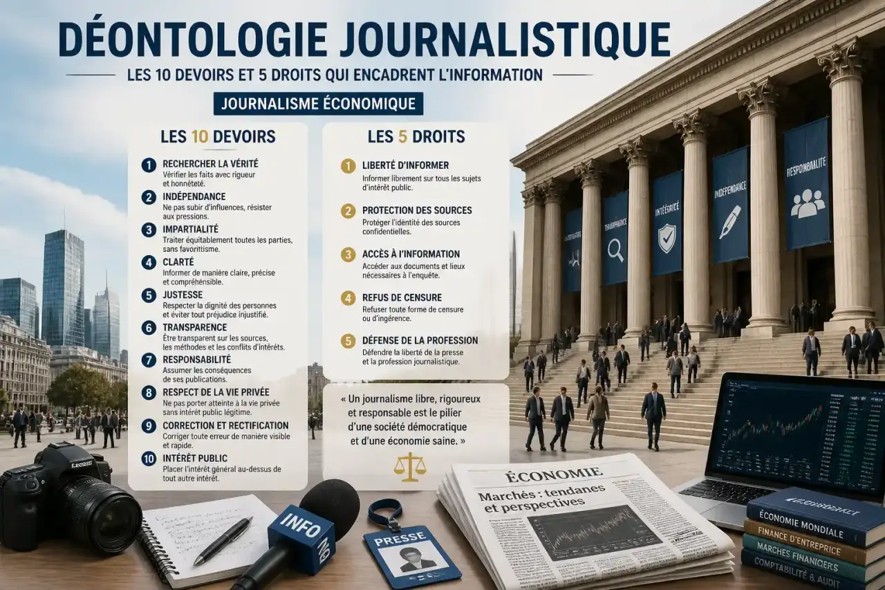 Déontologie journalistique : les 10 devoirs et 5 droits qui encadrent l'information