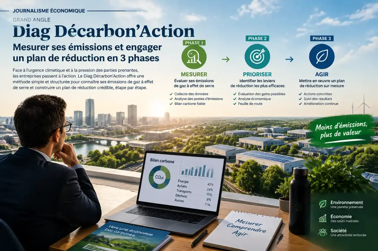 Diag Décarbon’Action : mesurer ses émissions et engager un plan de réduction en 3 phases