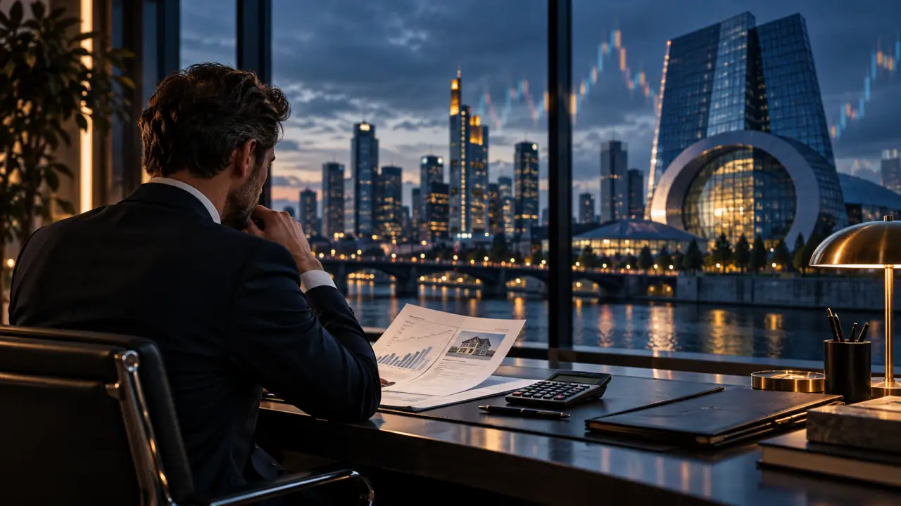 Architecture moderne symbolisant les taux directeurs et le financement